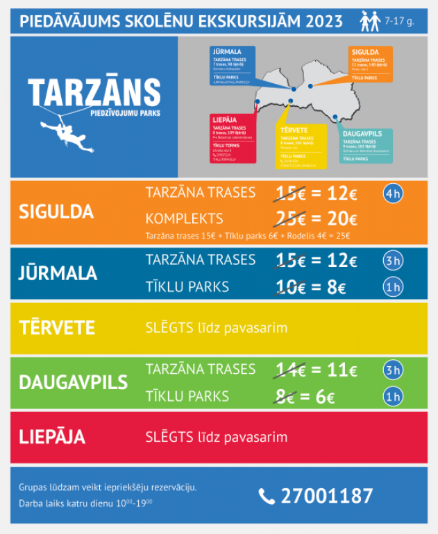 Ar klasi uz Tarzānu!